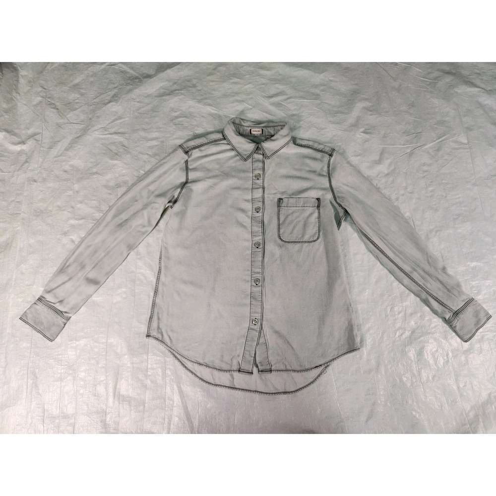sunday best button up Blouse shirt Top Long Sleeve Collared XXS Soft aritzia 2xs